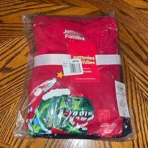 NWT Sz L 2pc Long Sleeved Christmas Dino PJ’s